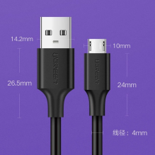 Ugreen US289 60137 micro USB / USB-A cable 1.5m - black