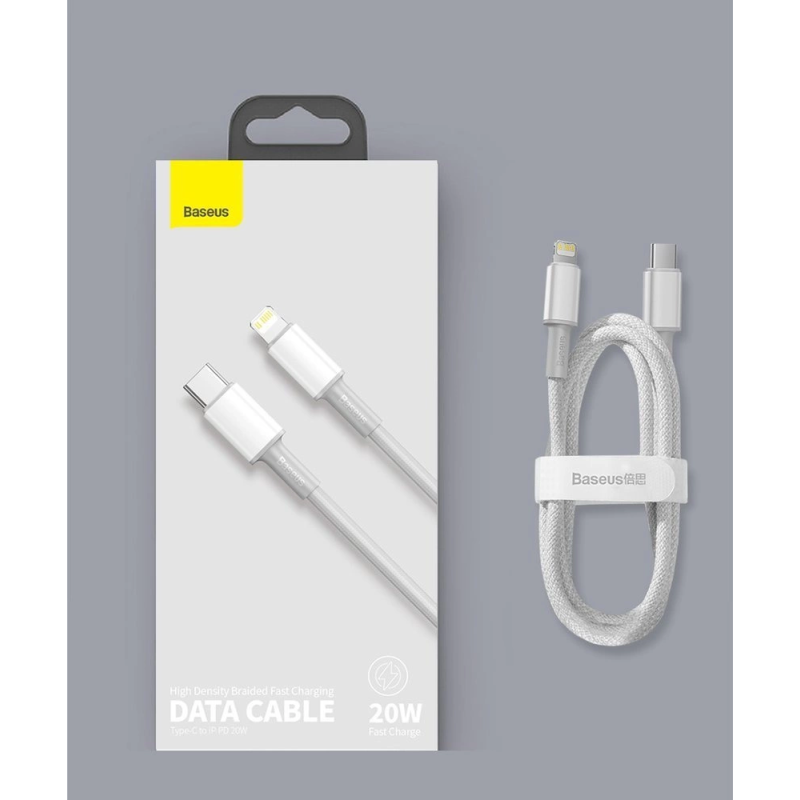 Baseus CATLGD-A01 Lightning – USB-C PD 20W 480Mb/s 2m laidas – juodas