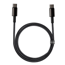 Baseus CATWJ-01 USB-C – USB-C PD QC kabelis 100W 5A 1m – juodas