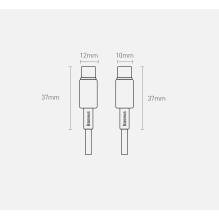 Baseus CATWJ-01 USB-C – USB-C PD QC kabelis 100W 5A 1m – juodas