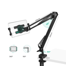  ON RETURN Ugreen holder tripod folding arm for the table desk for the phone, tablet black and gray (50394)