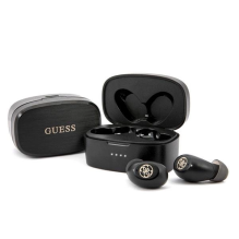 Guess GUTWSJL4GBK TWS Bluetooth ausinės + juoda / juoda 4G prijungimo stotelė