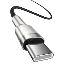 „Baseus Cafule“ serijos metaliniai duomenys USB-C / USB-C PD QC SCP 100W 5A 2 m laidas – juodas