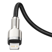 Baseus Cafule serijos metaliniai duomenys USB-C / Lightning 20W PD laidas 1 m - juodas