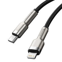 Baseus Cafule serijos metaliniai duomenys USB-C / Lightning 20W PD laidas 1 m - juodas