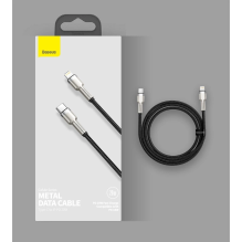 Baseus Cafule serijos metaliniai duomenys USB-C / Lightning 20W PD laidas 1 m - juodas