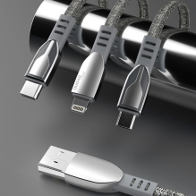 Dudao USB braided cable -...