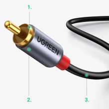 Ugreen audio cable USB Type C (male) - 2RCA (male) 1.5m gray (20193 CM451)