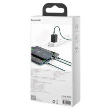 Baseus Rapid Series 3in1 USB-C - USB-C / Lightning / micro USB cable 20W PD 1.5m - green