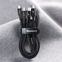 Baseus Rapid Series 3in1 USB-C - USB-C / Lightning / micro USB cable 20W PD 1.5m - green