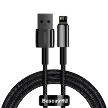 „Baseus Tungsten USB“ – žaibo kabelis 2,4 A 1 m juodas (CALWJ-01)