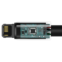 „Baseus Tungsten USB“ – žaibo kabelis 2,4 A 1 m juodas (CALWJ-01)