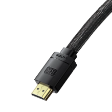 Baseus HDMI 2.1 Cable 8K 60 Hz 48 Gbps / 4K 120 Hz / 2K 144 Hz 3D eARC QMS Dynamic HDR VRR ALLM 3 m black (CAKGQ-L01)