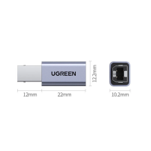 Ugreen adapter USB Type C - USB Type B gray (US382)