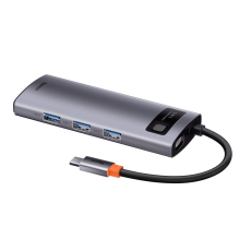 „Baseus Metal Gleam“ serijos 5-in-1 daugiafunkcis HUB C tipo USB – C tipo USB maitinimo tiekimas 100 W / HDMI 4K 30 Hz /