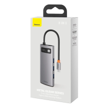 „Baseus Metal Gleam“ serijos 5-in-1 daugiafunkcis HUB C tipo USB – C tipo USB maitinimo tiekimas 100 W / HDMI 4K 30 Hz /