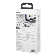 „Baseus Metal Gleam“ serijos 5-in-1 daugiafunkcis HUB C tipo USB – C tipo USB maitinimo tiekimas 100 W / HDMI 4K 30 Hz /