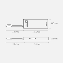 Baseus Metal Gleam Series 5-in-1 Multifunctional HUB USB Type C - USB Type C Power Delivery 100 W / HDMI 4K 30 Hz / 3x U