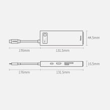 Baseus Metal Gleam 8in1 USB-C – USB-C PD 100W HUB 1x HDMI 4K 30Hz 1x SD ir microSD kortelių skaitytuvas 3x USB-A 3.2 1xR