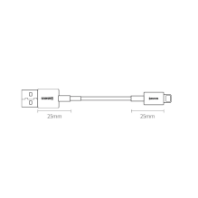 Baseus Superior USB - Lightning cable 2.4A 0.25 m White (CALYS-02)