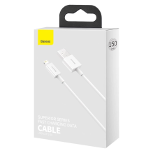 Baseus Superior USB - Lightning cable 2.4A 1.5 m White (CALYS-B02)