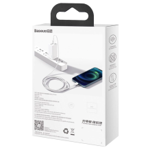 Baseus Superior USB - Lightning cable 2.4A 1.5 m White (CALYS-B02)