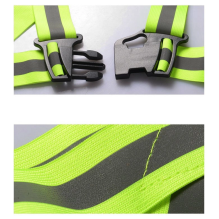 Adjustable reflective harness for a running bike - yellow