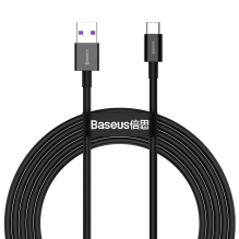 „Baseus Superior“ USB laidas – C tipo USB 66 W (11 V / 6 A) „Huawei SuperCharge SCP“ 2 m juodas (CATYS-A01)