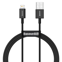 „Baseus Superior USB“ – žaibiškas greito įkrovimo duomenų kabelis 2,4 A 1 m juodas (CALYS-A01)