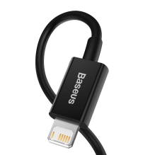 „Baseus Superior USB“ – žaibiškas greito įkrovimo duomenų kabelis 2,4 A 1 m juodas (CALYS-A01)