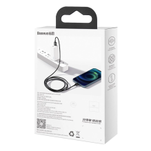 „Baseus Superior USB“ – žaibiškas greito įkrovimo duomenų kabelis 2,4 A 1 m juodas (CALYS-A01)