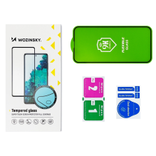 Wozinsky Full Cover Flexi Nano Glass hibridinė ekrano apsauga su rėmeliu, skirta Samsung Galaxy A42 5G skaidriai