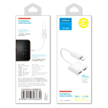 Joyroom S-Y104 headphone Lightning / 2x Lightning adapter - white