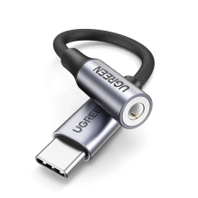 Ugreen AV161 adapteris ausinėms mini lizdas 3,5 mm (moteris) / USB-C (vyriškas) 10 cm - juodas