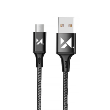 Wozinsky kabelis USB - microUSB 2,4A 1m juodas (WUC-M1B)