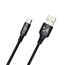 Wozinsky kabelis USB - microUSB 2,4A 1m juodas (WUC-M1B)