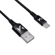 Wozinsky kabelis USB - microUSB 2,4A 1m juodas (WUC-M1B)