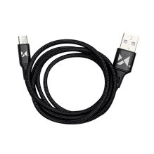 Wozinsky kabelis USB - microUSB 2,4A 1m juodas (WUC-M1B)