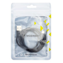 Wozinsky kabelis USB - microUSB 2,4A 1m juodas (WUC-M1B)