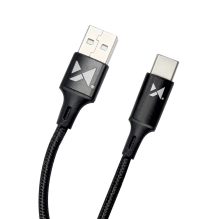 Wozinsky kabelis USB - USB Type C 2,4A 1m juodas (WUC-C1B)