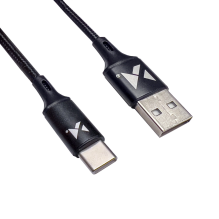 Wozinsky kabelis USB - USB Type C 2,4A 1m juodas (WUC-C1B)