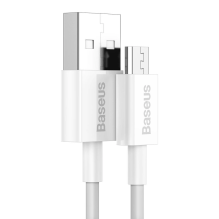 Baseus Superior USB-A / micro USB 2A laidas 1m - baltas