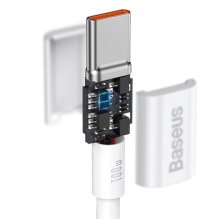 Baseus CATYS-C02 USB-C – USB-C PD QC FCP kabelis 100W 5A 2m – baltas