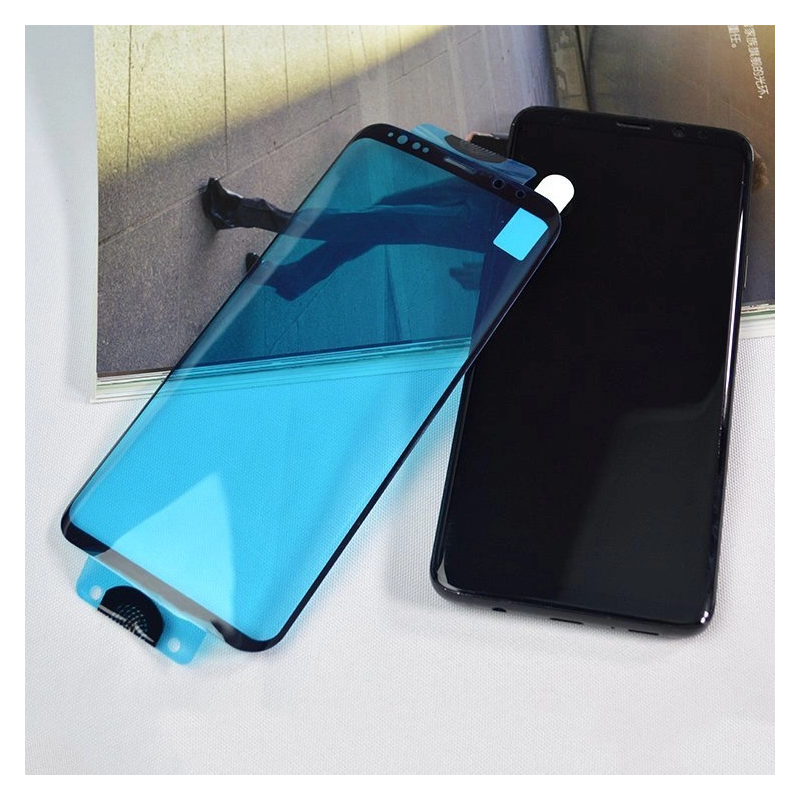 3D Edge Nano Flexi Glass hibridinė viso ekrano apsauga su rėmeliu, skirta Samsung Galaxy S21+ 5G (S21 Plus 5G) juoda