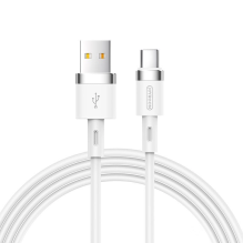 „Joyroom“ skysto silikono duomenų kabelis N2 USB-A / USB-C 2,4A 1,2 m – baltas