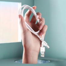 Joyroom Liquid Silicone Data Cable N2 USB-A / USB-C 2.4A 1.2 m - white