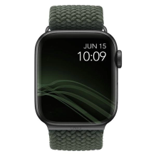 Uniq Aspen Braided strap for Apple Watch 1 / 2 / 3 / 4 / 5 / 6 / 7 / 8 / SE / SE2 40 / 38 / 41mm - green