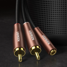 Ugreen cable audio cable 3.5mm mini jack (female) - 2RCA (male) 5m brown (AV198 60988)