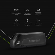 Green Cell E-bike baterija 48V 18Ah 864Wh Down Tube Ebike EC5, skirta Samebike, SMLRO su įkrovikliu