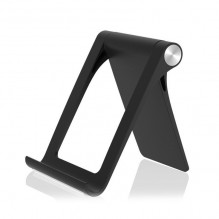 BLACK DESKTOP Phone holder, adjustable angle stand for Apple, iPhone, Samsung and other phones